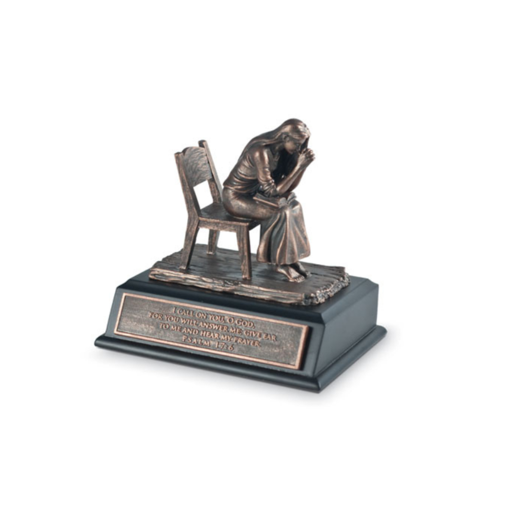 Sculpture Praying Woman Moments of Faith Small