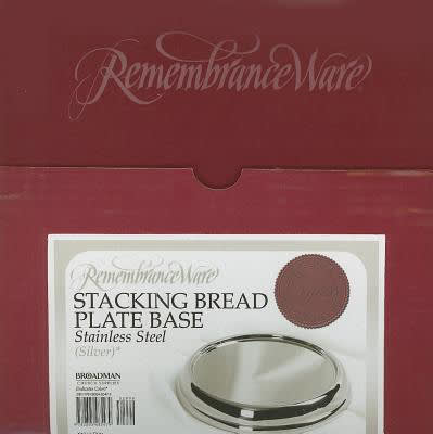 Communion Bread Plate Base Silvertone
