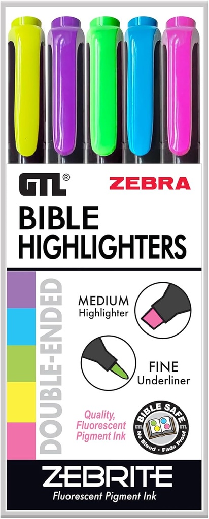 Zebrite Highlighters Set of 5