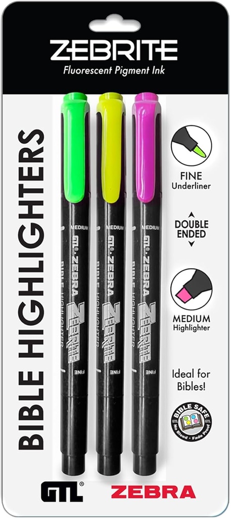 Zebrite Highlighters Set of 3