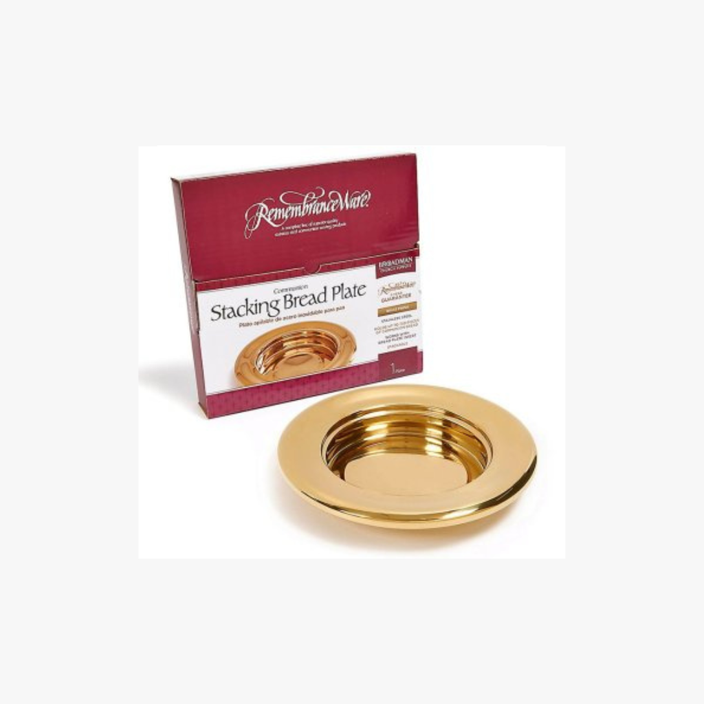 Communion Bread Plate Stacking Brasstone