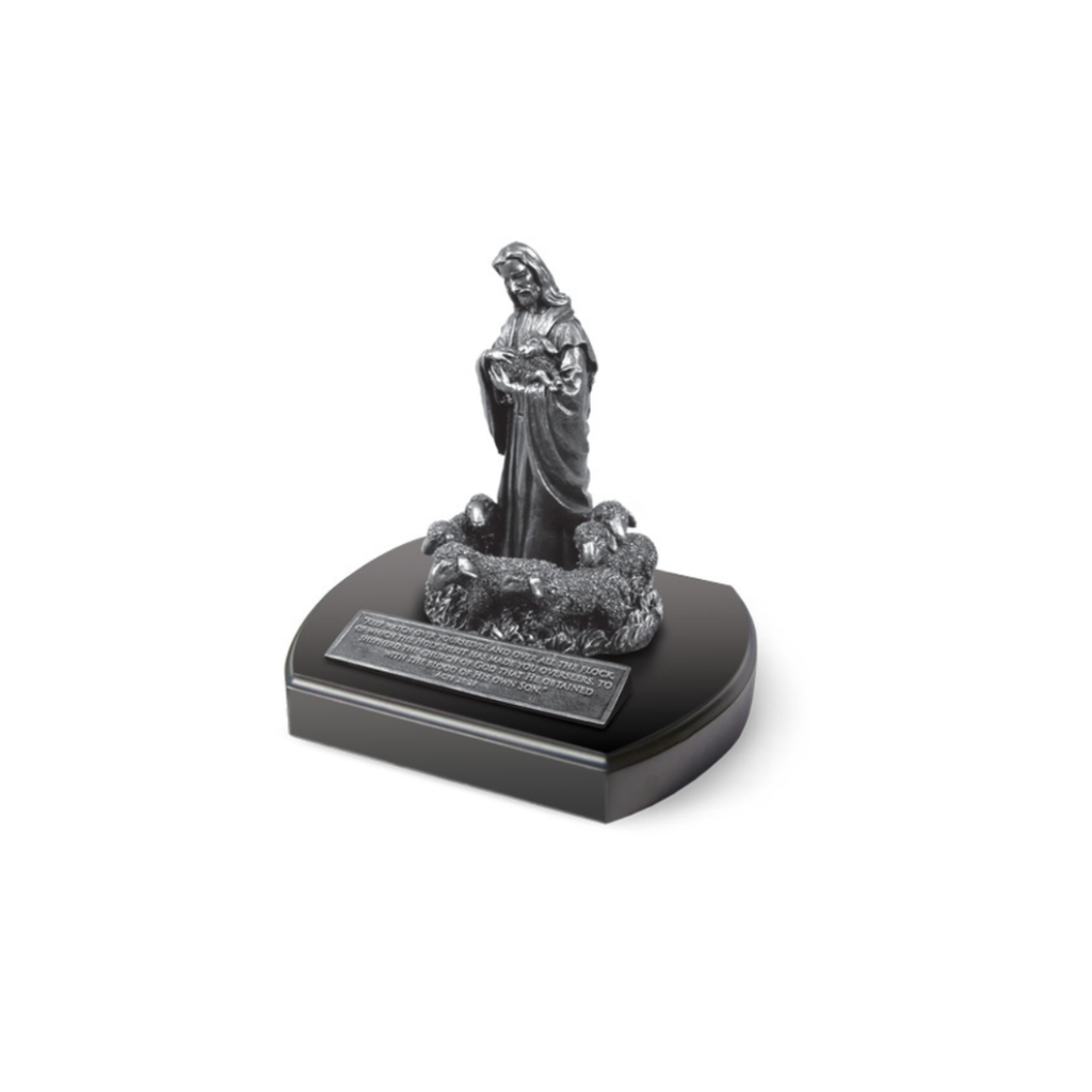 Sculpture Jesus The Good Shepherd MOF Resin