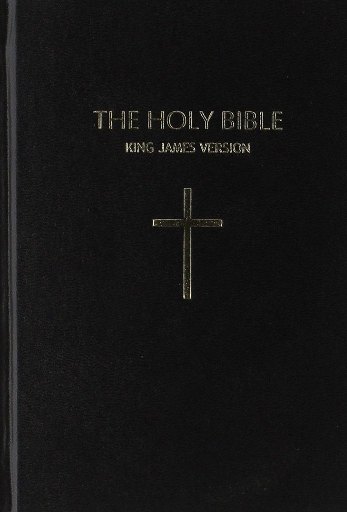KJV Compact Bible Cross Design Black Hardcover