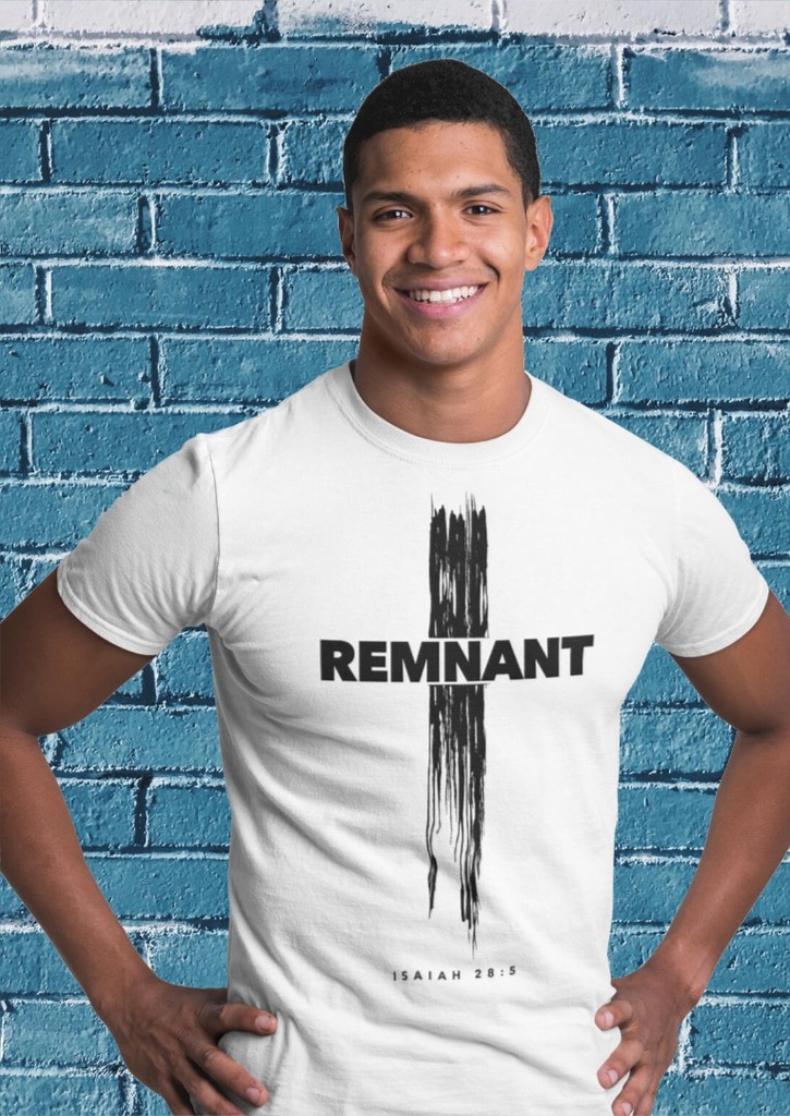 Tshirt Remnant White 2XL Outline Black Ink