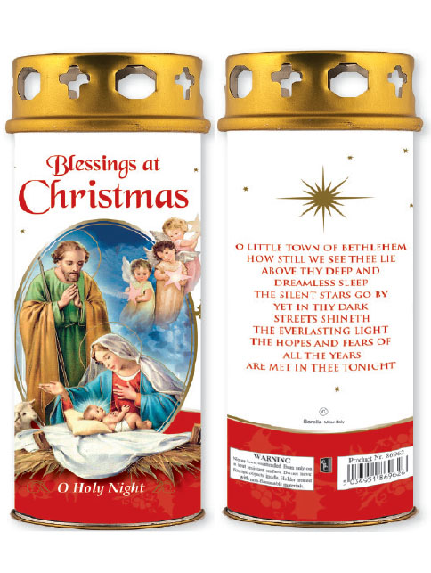 Candle Blessings At Christmas 162mm x 62mm