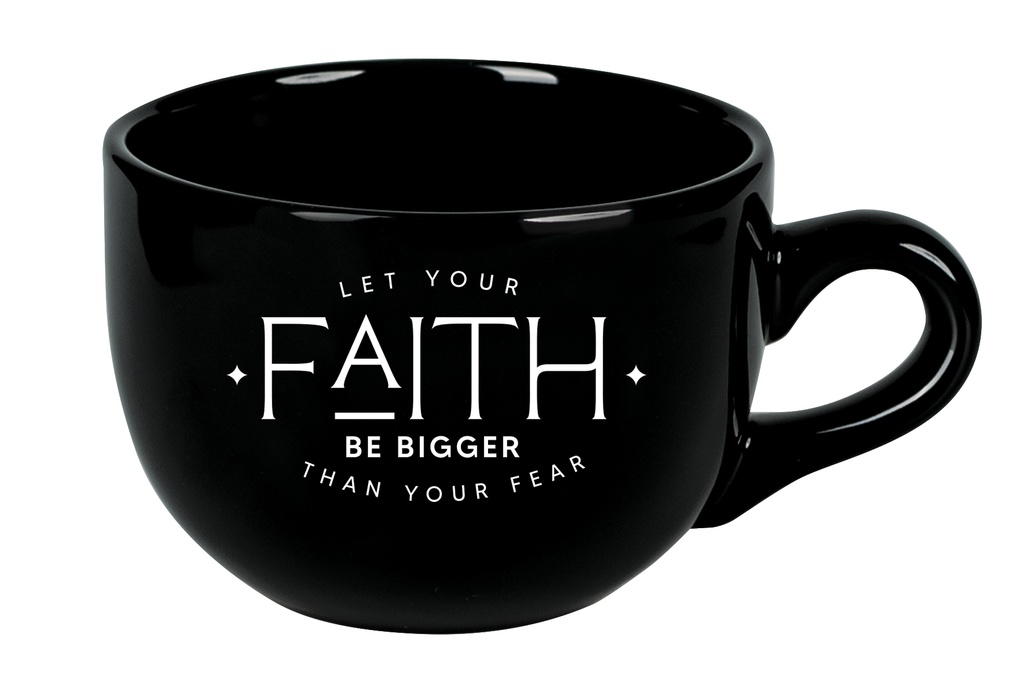 Jumbo Mug Let Your Faith Black