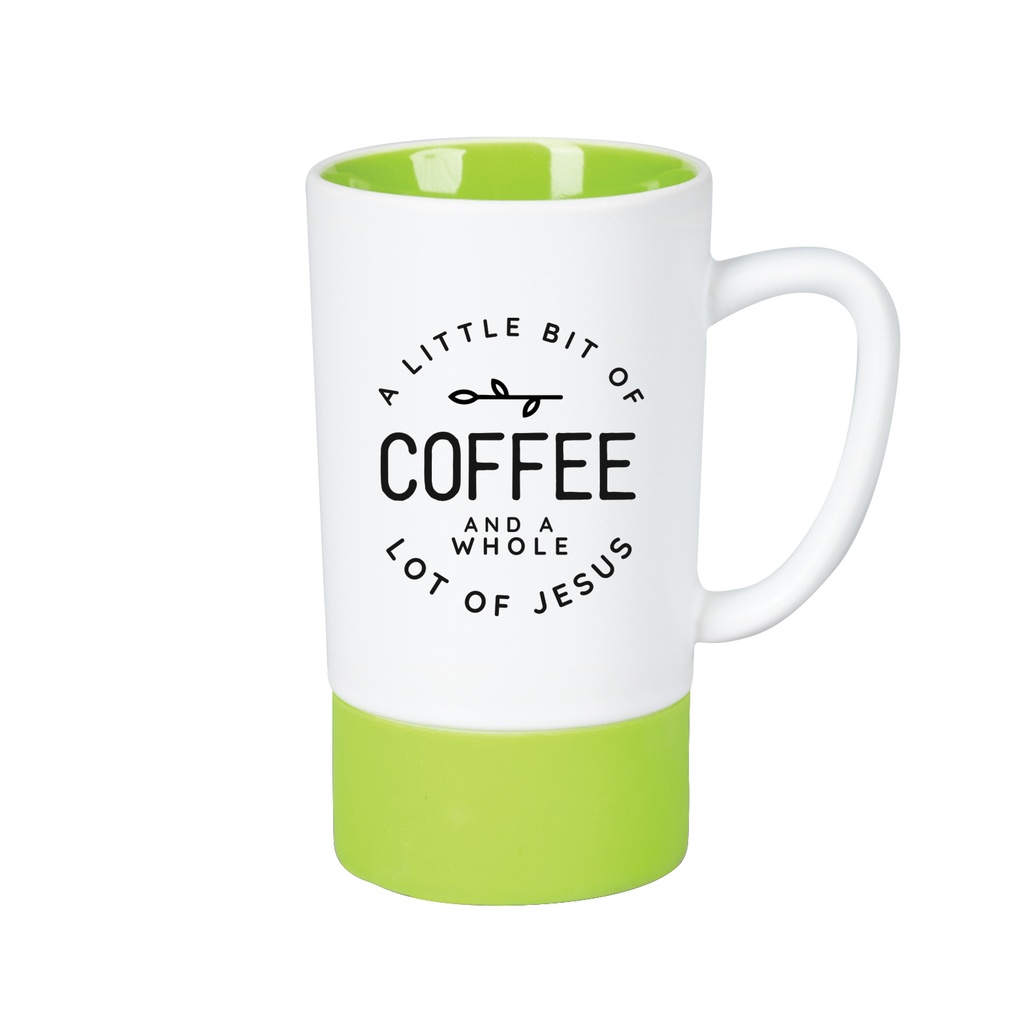 Mug Slender Silicone Little Bit of Coffee Green