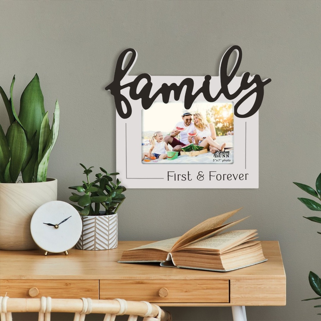 Photo Frame Family First and Forever Wood