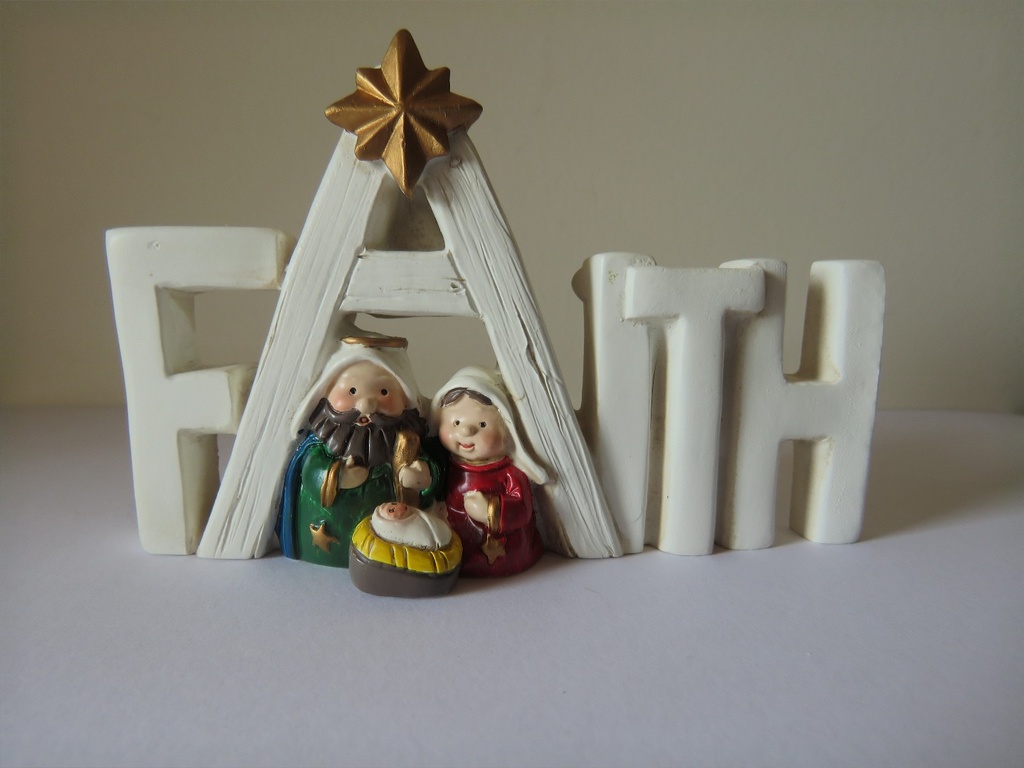 Faith Nativity Word Ornament