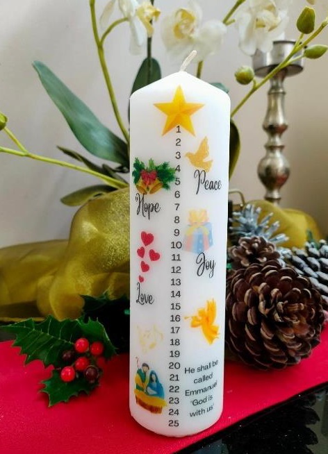 Advent Candle He Shall Be Called Wonderful Colourful