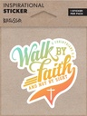 Vinyl Sticker Walk By Faith Script