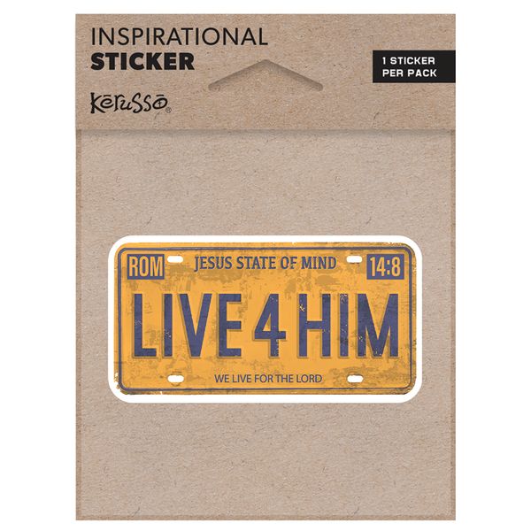 Vinyl Sticker Live 4 Him