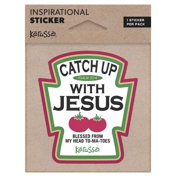 Vinyl Sticker Catch Up With Jesus