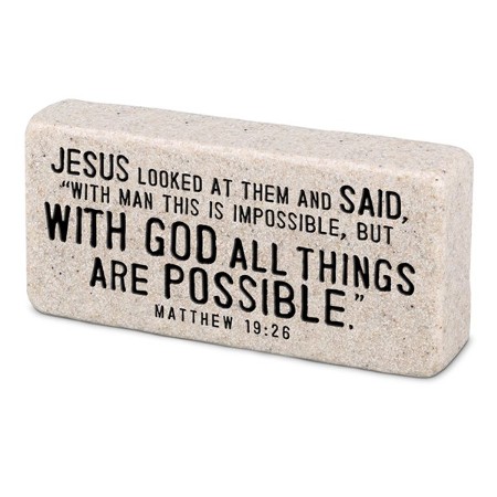 Scripture Block With God All Things Are Possible