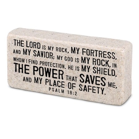 Scripture Block Lord Is My Rock