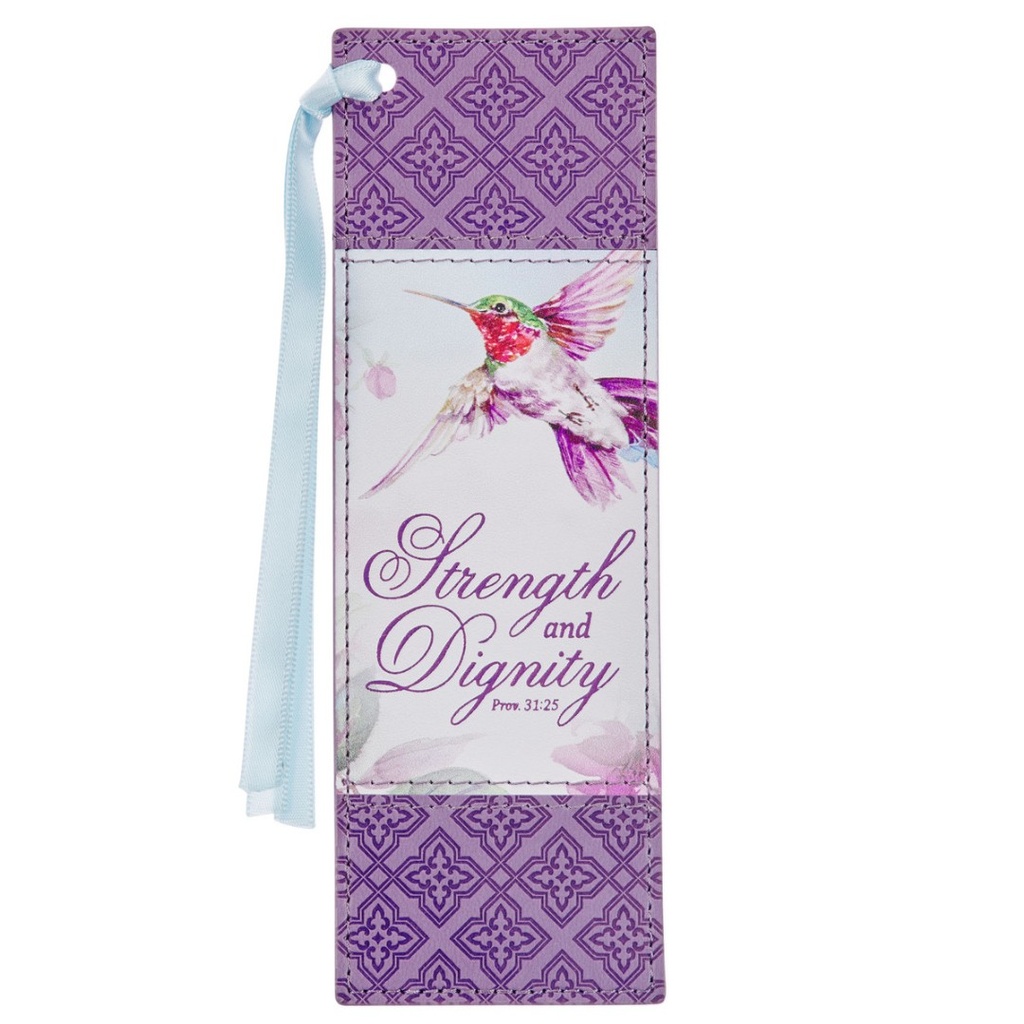 PageMarker Strength And Dignity Purple Faux Leath