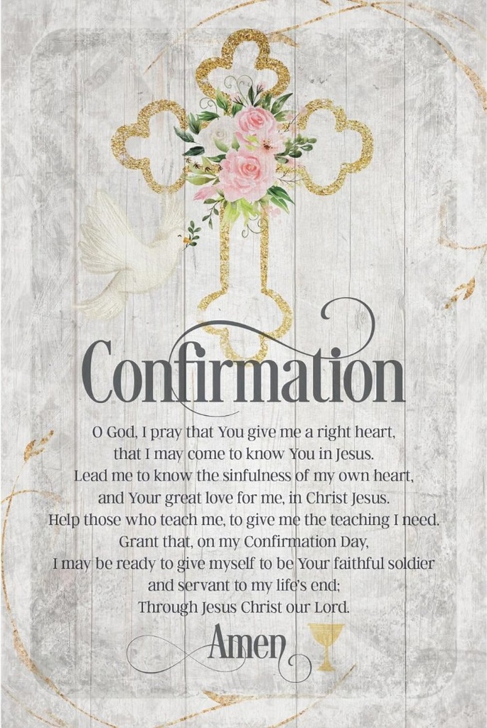 Plaque Confirmation Silver Edge MDF