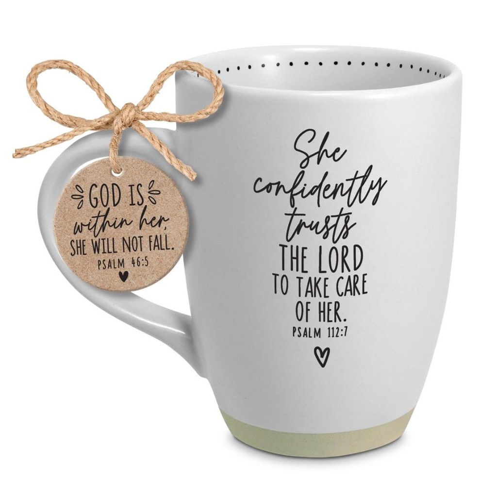 Mug She Inspires Trust White Raw Bottom