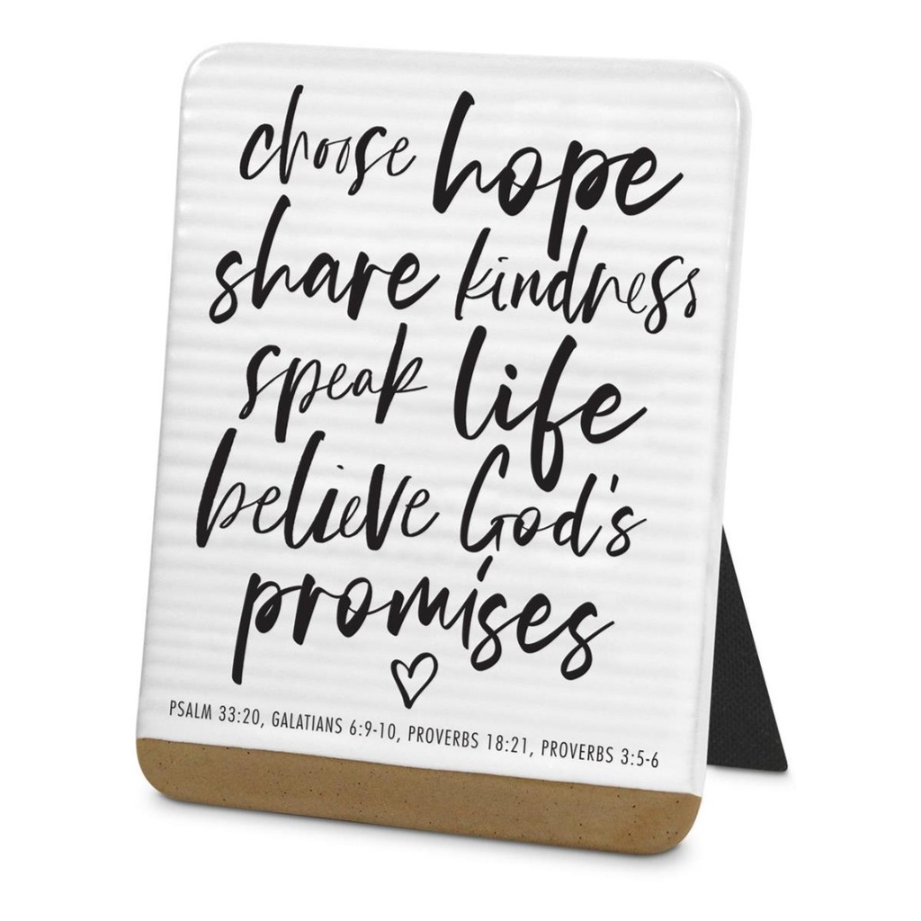 Plaque Today I Will Choose Hope White