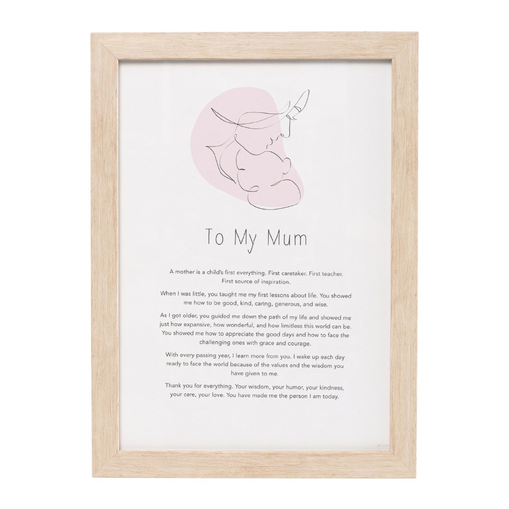 Plaque To My Mum Gift of Words