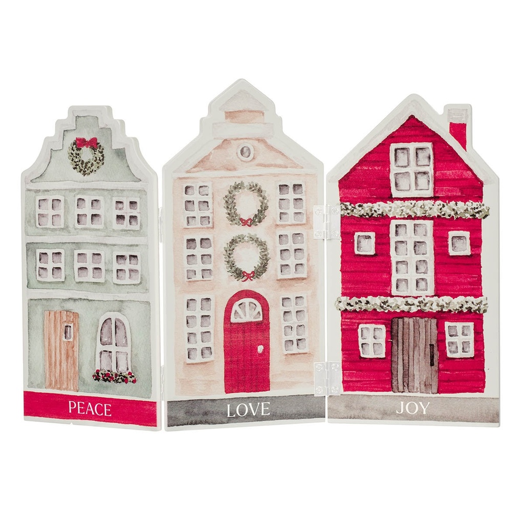  Christmas Table Decor Tri-Fold House MDF 