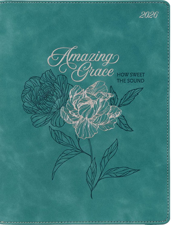 2026 18 Month Planner Amazing Grace Teal Zip (07/25)