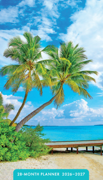 2026 28 Month Planner Beaches Palm Tree (07/25)