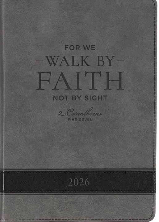 2026 Executive Planner Walk By Faith Grey Zip (07/25)