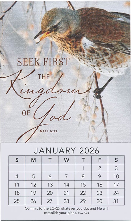 2026 Mini Magnetic Calendar Seek First Bird (07/25)