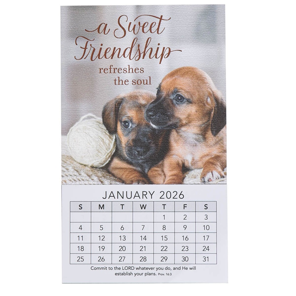 2026 Mini Magnetic Calendar Sweet Friendship (07/25)