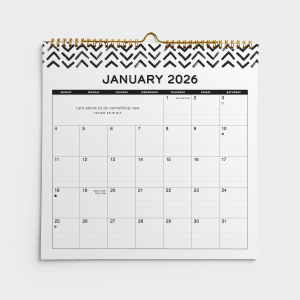 2026 Mini Spiral Wall Calendar Floral (07/25)