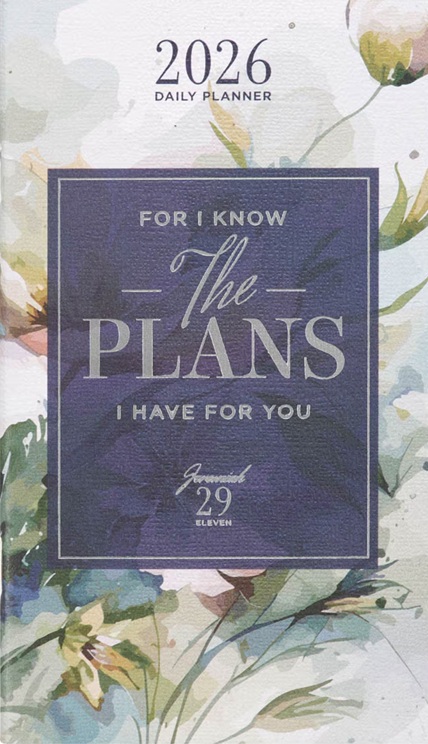 2026 Small Daily Planner Plans Watercolour Flowers (0P)