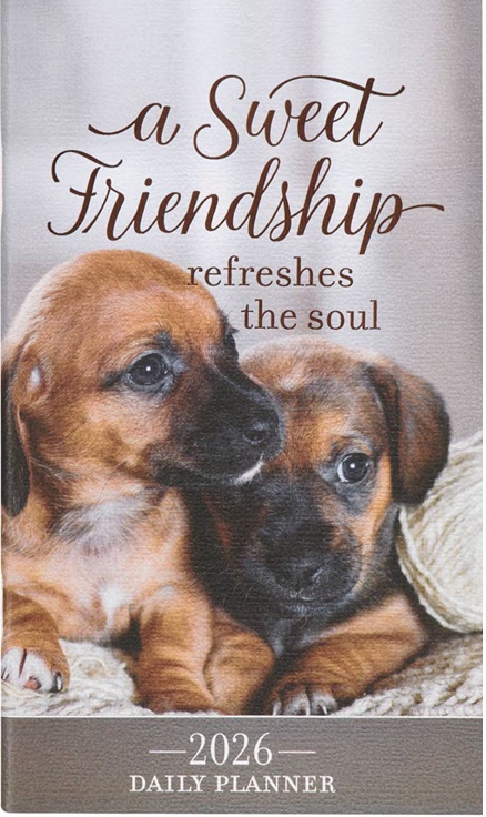 2026 Small Daily Planner Sweet Friendship Dogs (01/25)
