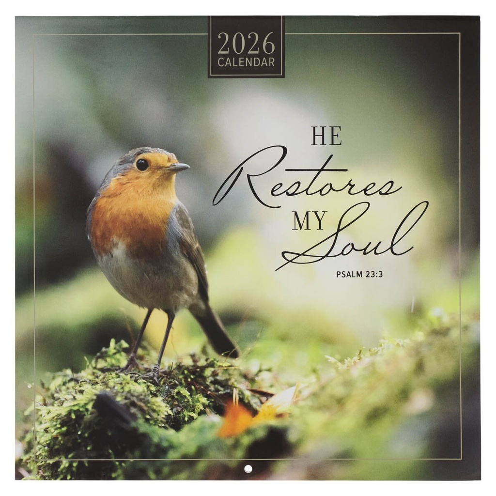 2026 Wall Calendar Restore My Soul (07/25)