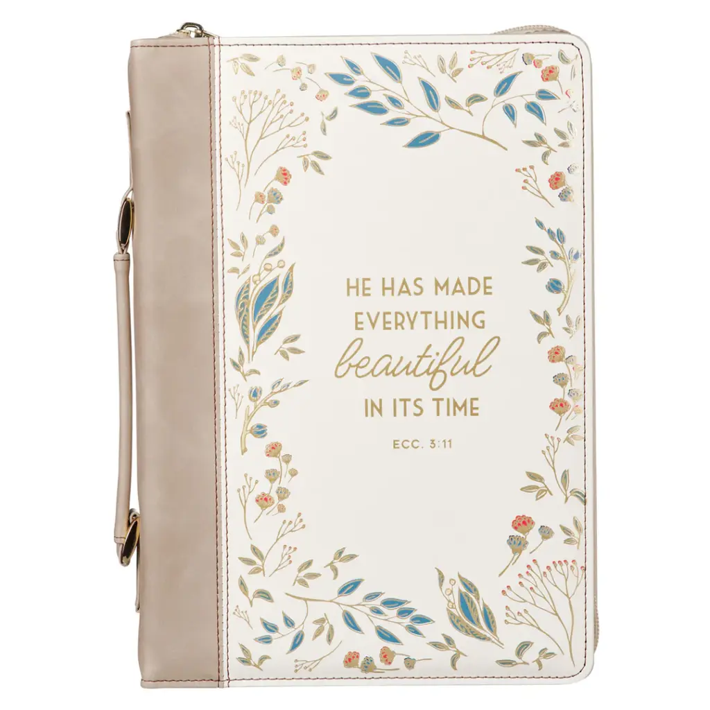 Bible Case Large Everything Beautiful Cream/Taupe 