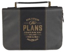 Bible Case Large Plans Twotone Black/Grey 