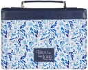 Bible Case Large Trust In The Lord Blue Floral 