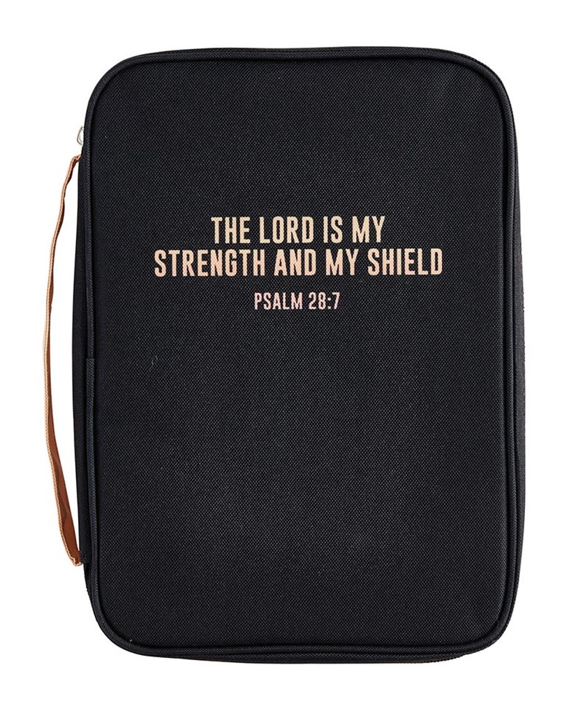 Bible Case Lord Is My Strength Black Canvas