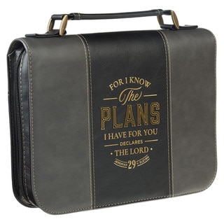 Bible Case Med I Know The Plans Charcoal 