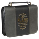 Bible Case Med I Know The Plans Charcoal 