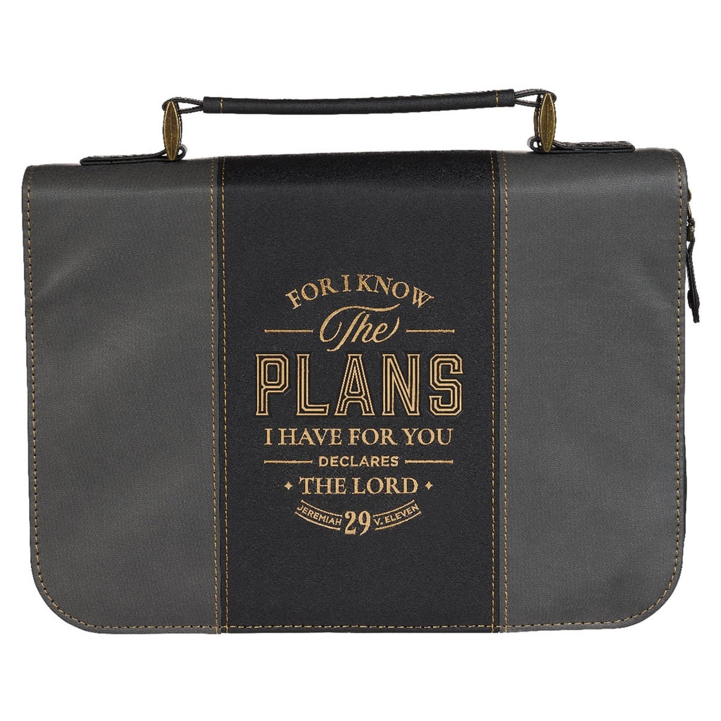 Bible Case XL I Know The Plans Charcoal 