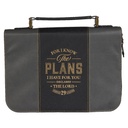 Bible Case XL I Know The Plans Charcoal 