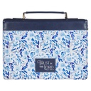 Bible Case XL Trust Proverbs 3:5 Blue Floral 