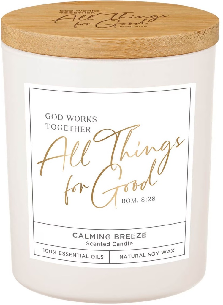 Candle All Things For Good Calming Breeze Glass