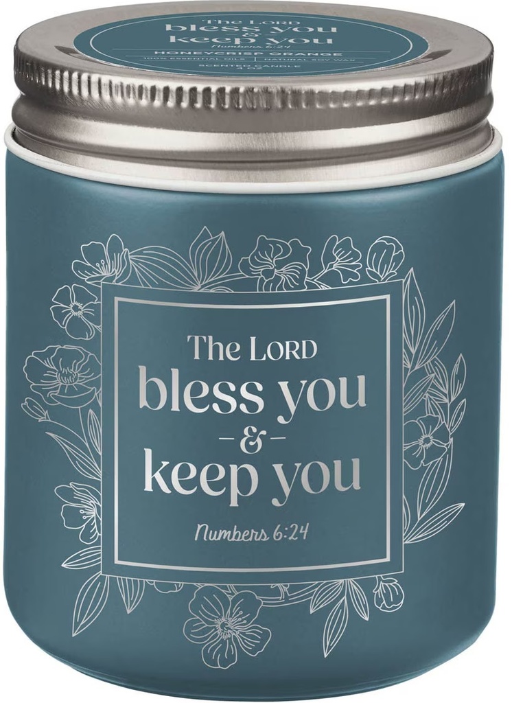 Candle Bless You & Keep You Honeycrisp Orange Glass 