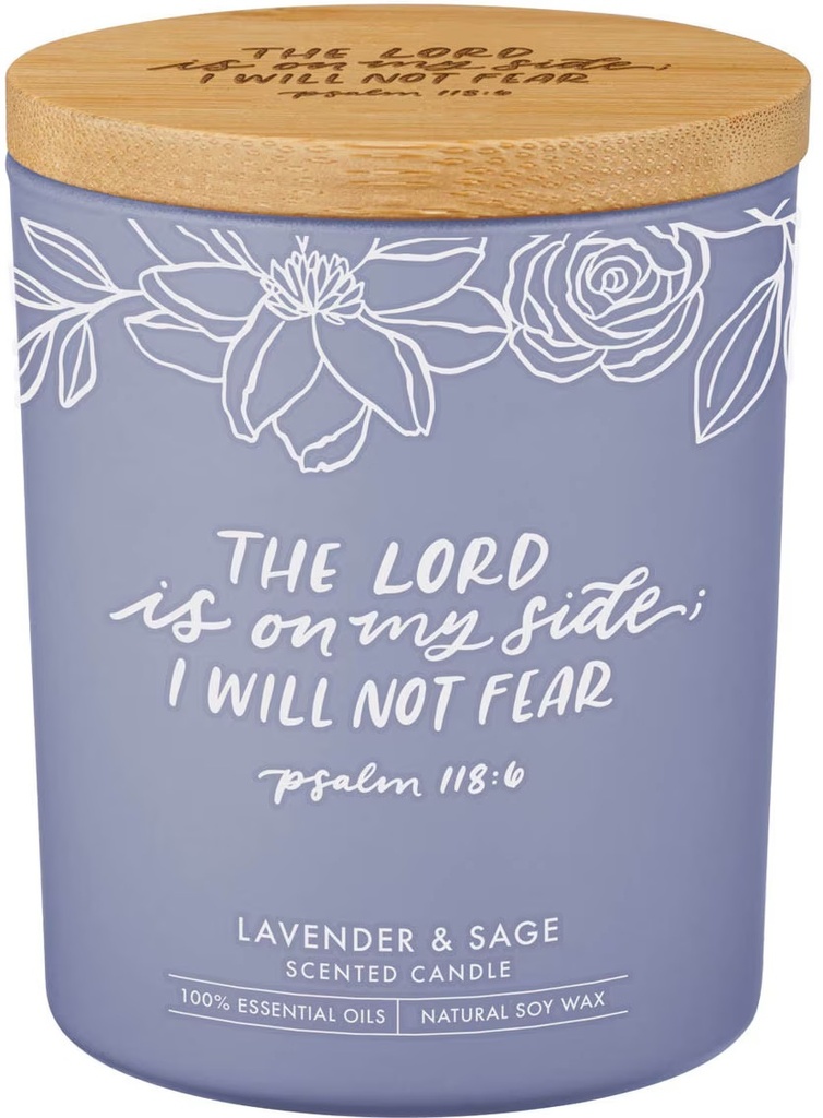 Candle I will Not Fear Lavender and Sage