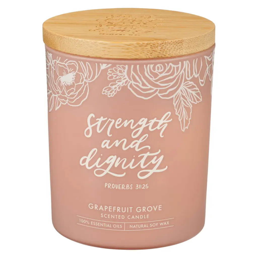 Candle Strength & Dignity Grapefruit Glass 