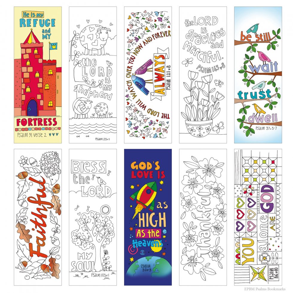 Colouring Bookmark Exploring The Psalms