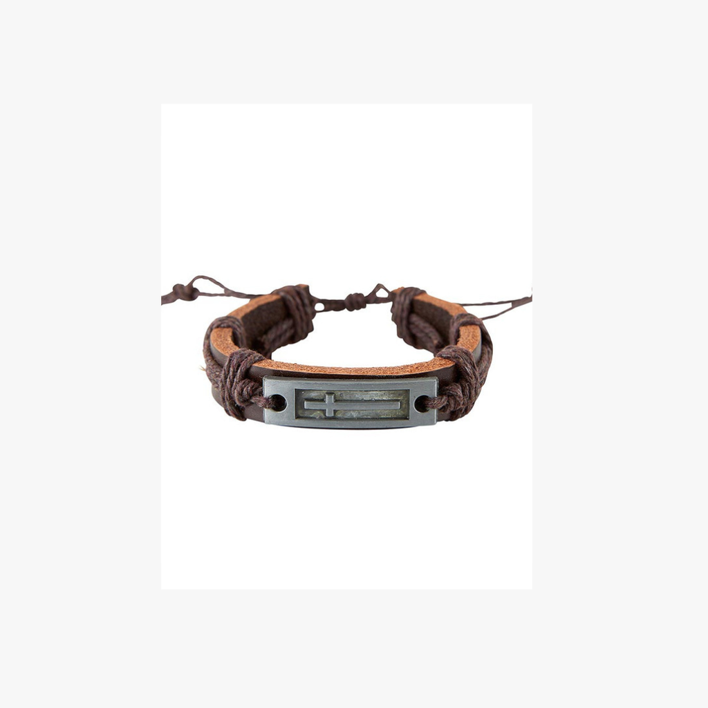 Cross Bracelet Faux Leather Assorted Single