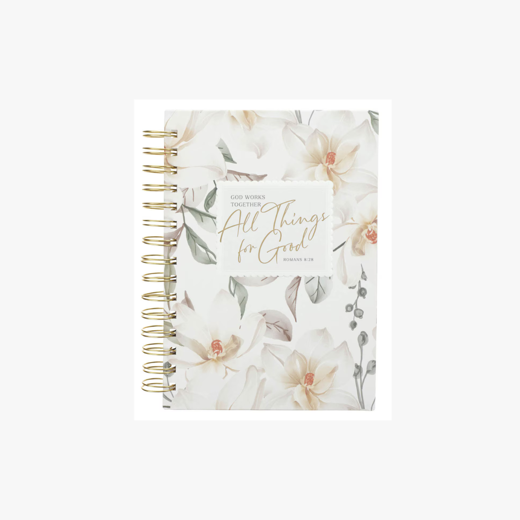 Journal All Things For Good White Magnolia 